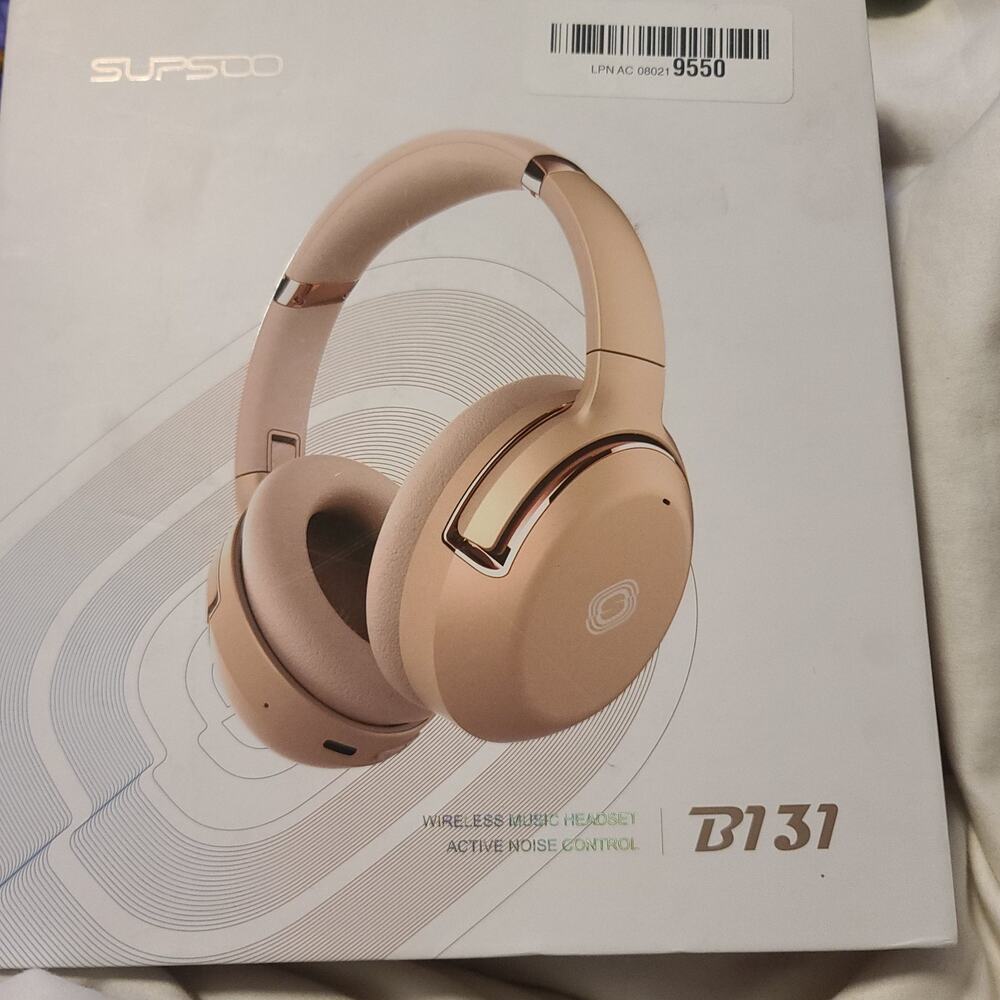 SUPSOO B131 WIRELESS MUSIC HEADSET WITH ACTIVE NOISE CONTROL - ROSE GOLD Read